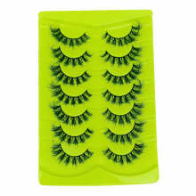 7 Pairs Fairy Style False Lashes Natural Look Wispy Volume Cat Eye Strip Lashes Pointed Faux Mink Lashes Pack Eyelash Extension For Daily Dating Party
