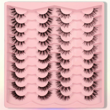 4 Styles False Eyelashes Natural Look Wispy Cat Eye Lashes 3D Fluffy Half Lashes 3 4 False Lashes Quarter Lashes Half Eyelashes Corner 1 2 Eyelashes