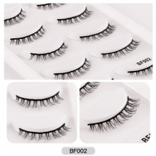 5 Pairs False Eyelashes Natural Look Chemical Fiber Lashes Thick And Fluffy Reusable Lashes
