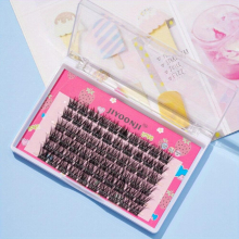 Lash Clusters 60 Mini Lightweight Clusters Individual Lashes Lazy Soft Natural Look Cluster Lash size Crisscross False Eyelashes For Home Use DIY Eyel
