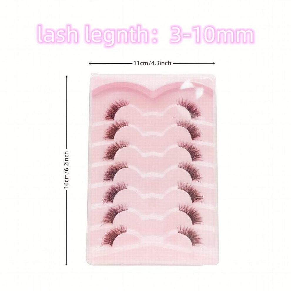 Multicoloured Fox Eye Lashes Wispy Faux Mink Lashes Fluffy Fairy Cat Eye Lashes Natural Style Waterproof False Eyelashes