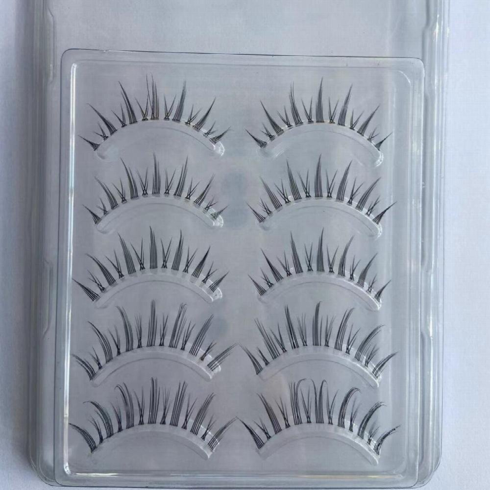 Natural Fluffy False Eyelashes Voluminous And Curling Wispy And Reusable Lashes Extension Makeup Tool 5 Pairs