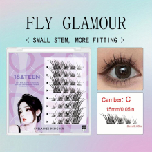 Lash Clusters 6 16mm Individual Lash Extension Wispy Soft Natural Look Cluster Lash C Curl False Eyelashes For Home Use DIY Cat Eye Lash Extension