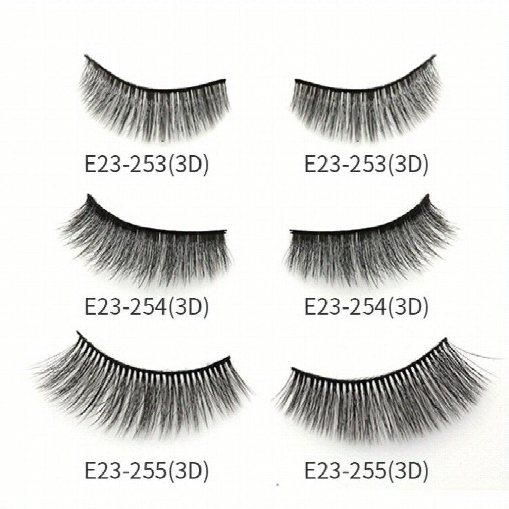 3D False Eyelashes Faux Mink Eyelashes Winged Long Strip Eyelash Extension Makeup