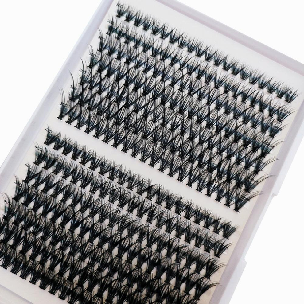 Multicoloured Cluster Lashes 280Pcs 30D 40D Diy Eyelash Extension D Curl Long Individual Lashes Faux Mink Lash Clusters Extensions
