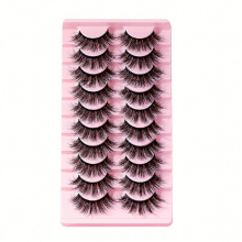 10 14 Pairs Fluffy False Eyelashes Soft 3D Mink Reusable Eyelash Extensions Natural Look Fluffy Wispy Faux Mink Eyelashes Dramatic Eyelash Extension M