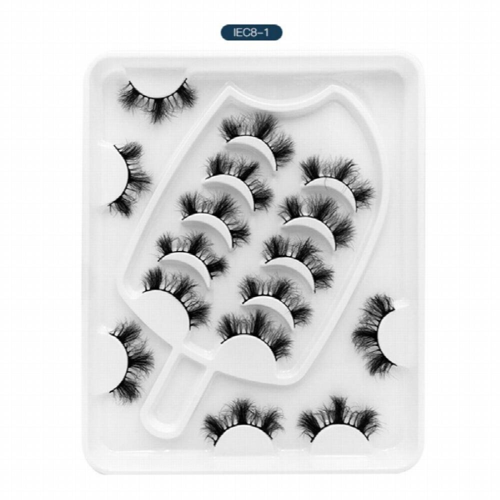 6D False Eyelashes In 8 Pairs Simulating Natural Thick Grafted Eyelashes