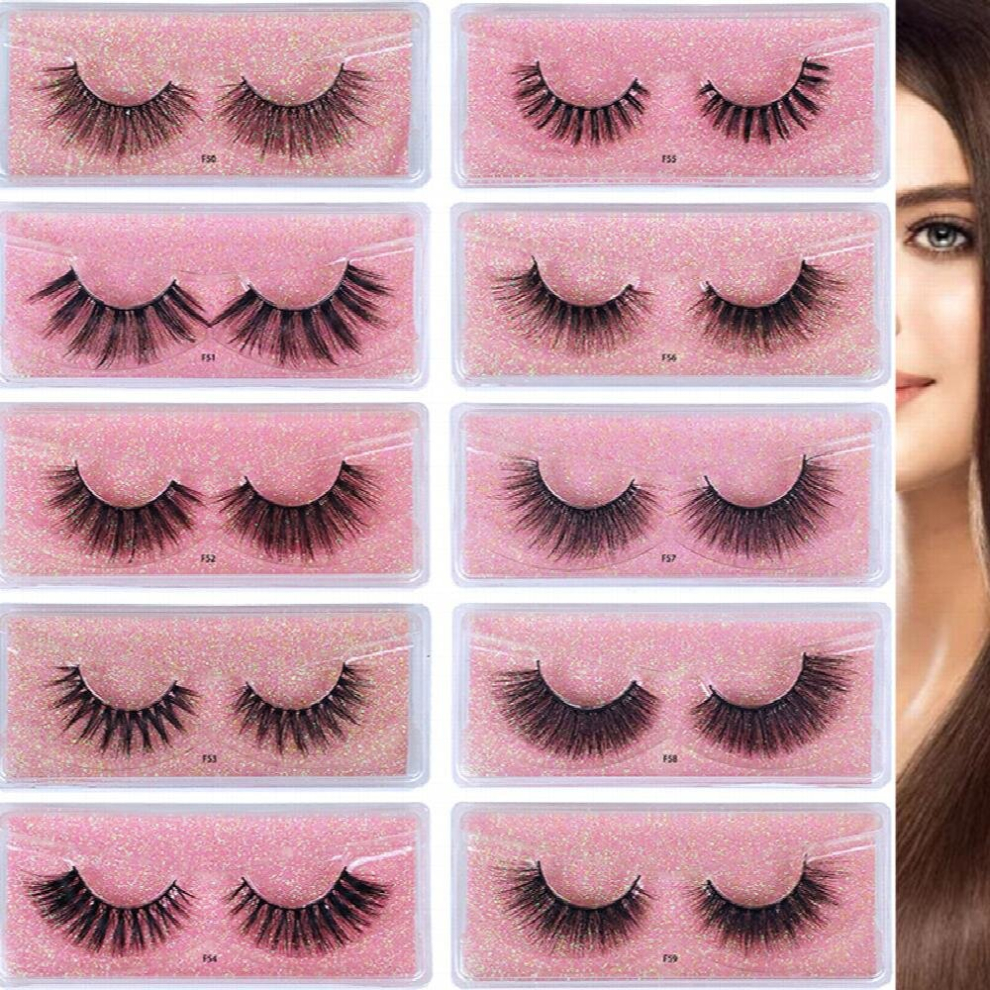 30 Pairs 6D Eyelashes Natural Faux Mink Eyelashes Makeup Slender Fluffy Lashes