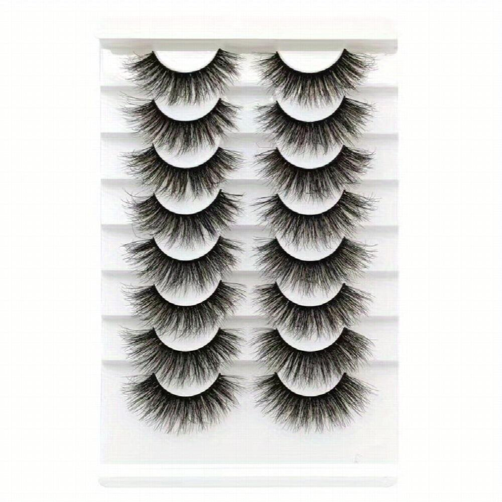 Multicoloured One Piece False Eyelashes Natural Thick False Eyelashes Fluffy Slender Wispy Lashes