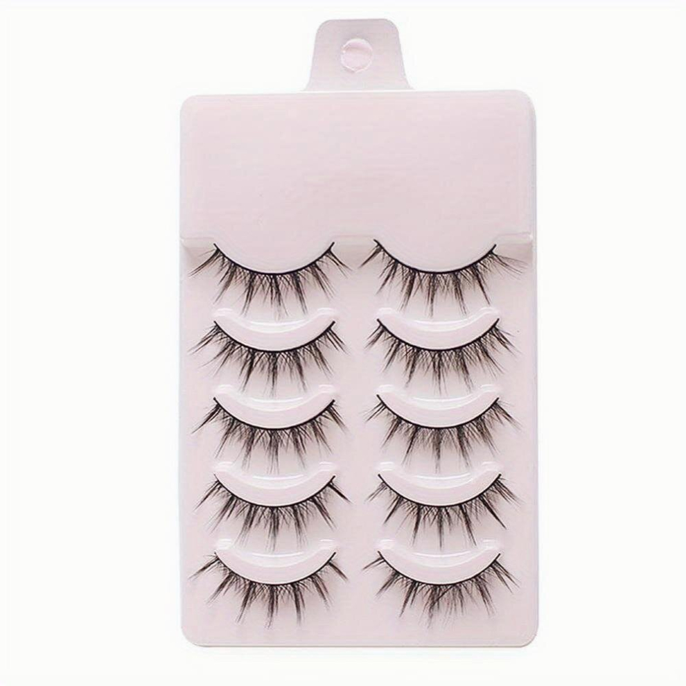 5 pairs Little Devil False Eyelashes Volume Curling and Reusable Lash Extensions for a Natural and Look