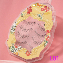 Natural Look Soft Lashes Lightweight & Comfortable Reusable Cartoon Anime Eyes False Lashes 4 Pairs