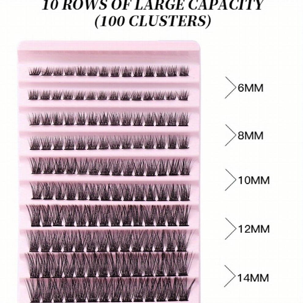 Multicoloured Diy Cluster False Eyelashes C Curling Lashes Extension Self Grafting Segmented Lashes