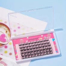 60pcs Mixed Lash Clusters Mini Clusters Individual Lashes Wispy Soft Natural Look Cluster Lash 10 12 14mm False Eyelashes For Home Use DIY Eyelash Ext