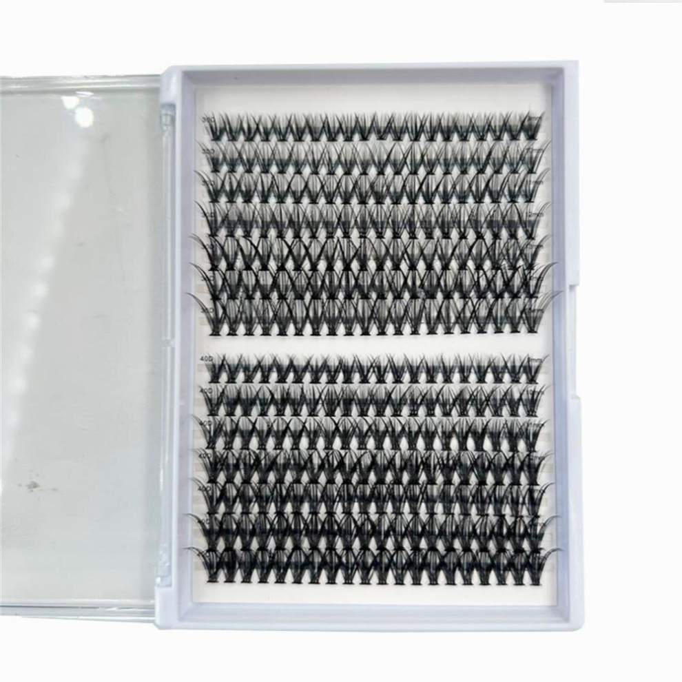 280pcs Cluster Lashes 30 40D DIY Eyelash Extension D Curl Long Individual Lashes Mixed Tray Faux Mink Lash Clusters Extensions