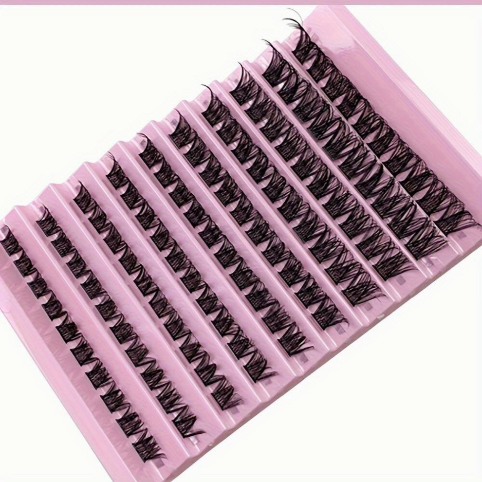 Multicoloured 100Pcs 8 16Mm Mix D Curl Cluster Lashes Individual Lashes Lash Extensions Clusters Lashes Soft&Natural Invisible False Eyelashes Individual Diy Eyelas