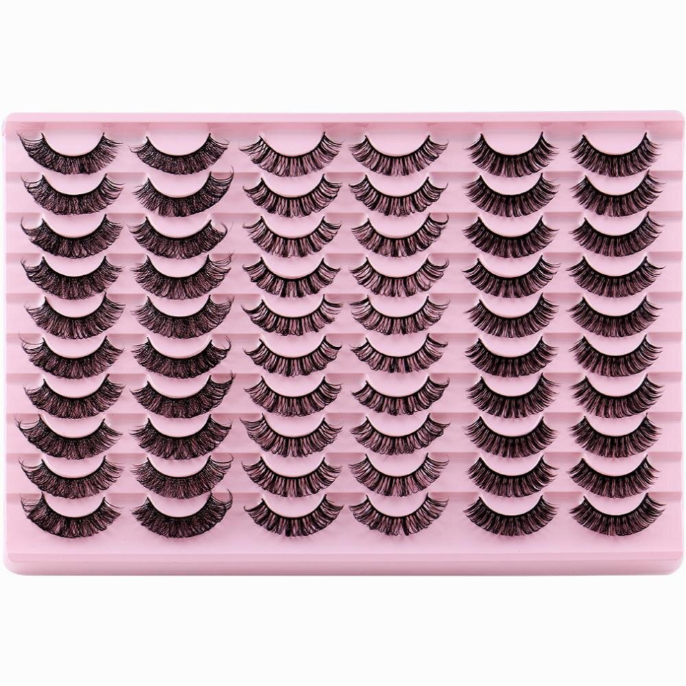 30 Pairs 3D Faux Mink Lashes Natural False Eyelashes Dramatic Volume Lashes Eyelash Extension Makeup