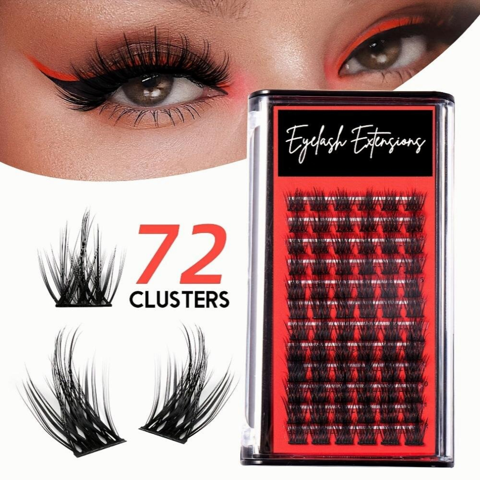 Multicoloured Diy Segmented False Eyelashes Single Cluster False Eyelashes Daily Makeup Self Grafting Eye Lashes