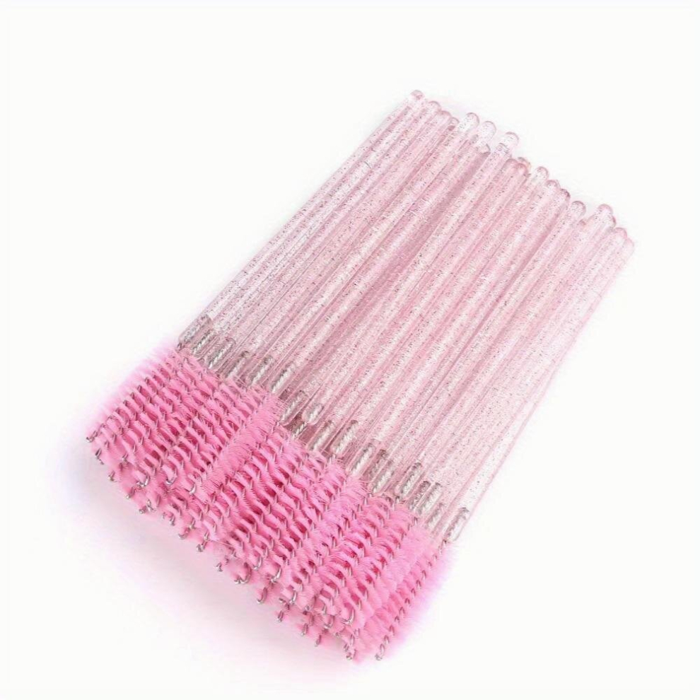 50pcs Crystal Eyelash Mascara Brushes Wands For Eye Lash Extension Eyebrow And Makeup