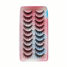 10 Pairs Little Devil Style Eyelashes With Clear Band Natural Look Cosplay Lashes Extension Anime Fox Eye False Eyelashes Manga Lashes