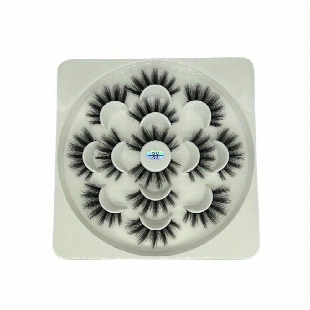 Multicoloured 7 Pairs False Eyelashes 5D Slender Natural Curling Lashes Soft Lashes