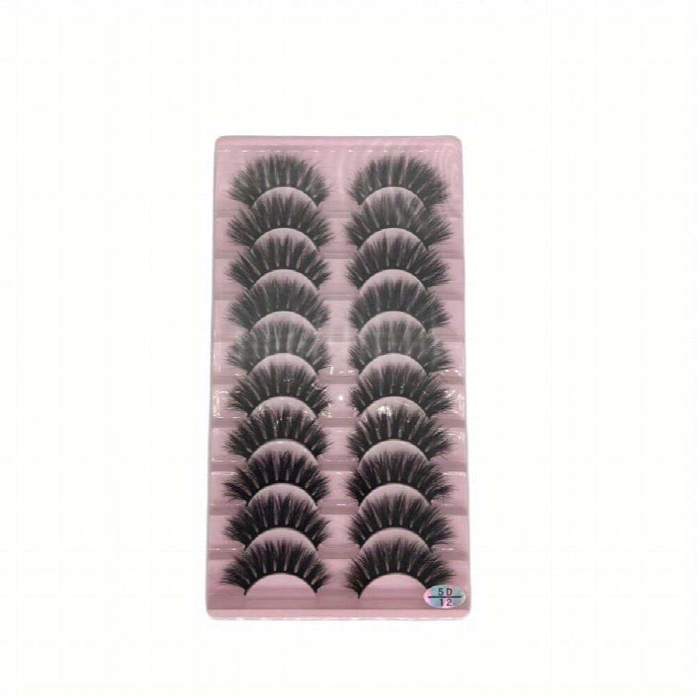 10 Pairs Thick False Eyelashes Slender Fluffy Like Cluster Lashes Thick Volume Curling Lashes