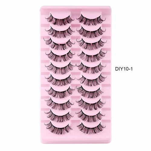 10 Pairs Segmented False Eyelashes Daily Curling Thick Simulated Natural Look False Eyelashes