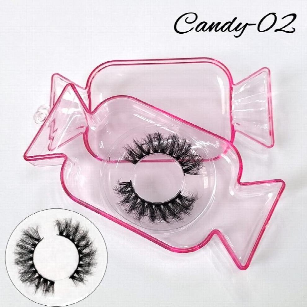 Candy Sweet 5D Fluffy Lashes Natural Soft False Eyelashes with Wispy Faux Mink Lashes Included Lash Box