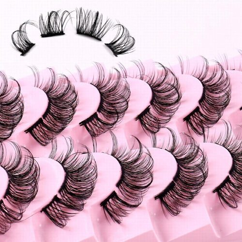 10 Pairs Segmented False Eyelashes Daily Curling Thick Simulated Natural Look False Eyelashes 2
