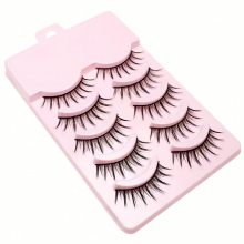 5 Pairs Manga Lashes Makeup Thick Spiky Natural Look Eyelashes Extension Cosplay Makeup Lashes Anime Eyelashes Makeup Tools 9 Clusters
