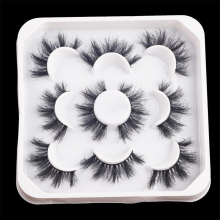Fluffy False Eyelashes Lashes Mink Fluffy Mink Eyelashes Natural Look Mink Lashes Faux Mink Strip Lashes Pack 5 Pairs Mega Volume Extensions Long Eye