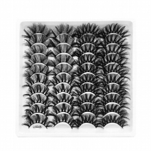 20 Pairs False Eyelashes Fluffy Thick Curling Lashes Long Wearing Lashes High Faux Mink Simulated Natural Look Lashes