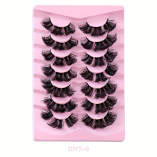 7 Pairs DIY Lash Clusters Eyelash Extension Natural Look D Curling False Eyelashes Long Lasting Thick Volume Lashes Extension