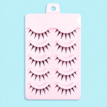5 pairs 3D Spiky Japanese Style Makeup Eyelashes for Cosplay Anime and Natural Look Beauty Eye Lash Extension Tools