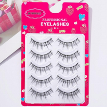 5 Pairs Spiky Manga Lashes Anime Lashes Style 13mm Natural Look False Eyelashes For Cosplay Wear