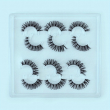 6 Pairs 4D Curly False Eyelashes Natural Look Makeup Lashes Extension For Daily Party Stage Wear