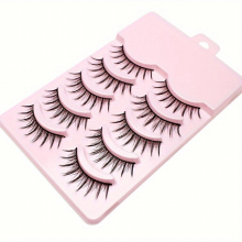 5 Pairs False Eyelashes Natural Long Makeup Strip False Eyelashes Manga Style Lashes Natural Look For Beginner