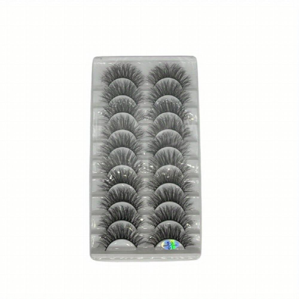 Multicoloured 10 Pairs 5D False Eyelashes Slender Fluffy Lashes Natural Look Curling Lashes Extension