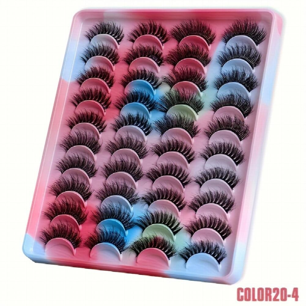20 Pairs False Eyelashes layer Stereo Mink Eyelashes Thick Volume Eyelashes Messy Curly Faux Mink Lashes Packs Mixed Style