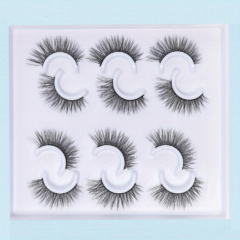 6 Pairs 5D Winged End Eye Elongated Eyelashes Natural Curly Cat Eye Lashes Fox Eye False Eyelashes Manga Lashes