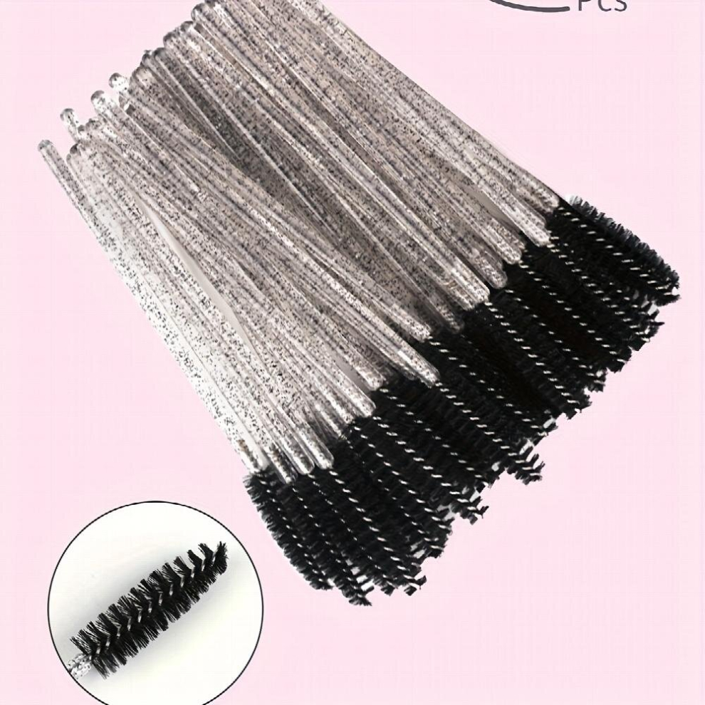 Makeup Brushes For Eyelashes 100pcs Transparent Eyelash Extension Brushes