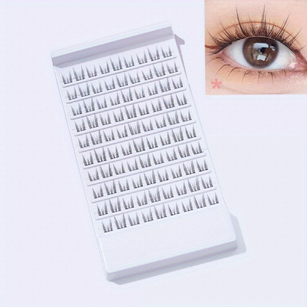 90pcs Cluster Eyelashes Fish Tail Individual False Eyelashes Creating Wispy Look Soft Lightweight 9 15mm Mix Tray