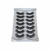 7 Pairs Fluffy Cat Eye Lashes 7D Volume Faux Mink Lashes Natural Look Messy False Eyelashes Extension For Daily Party Work Dating Eye Makeup