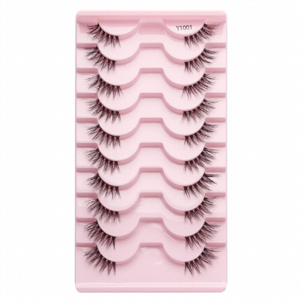 Multicoloured Japanese Style Lashes Natural Look False Eyelashes Curly And Add Natural Volume For Dating Party Cosplay Stage Makeup