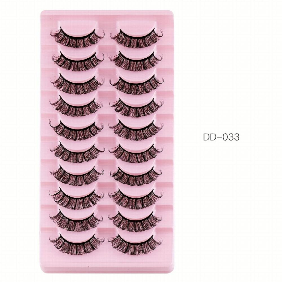 Multicoloured 10 Pair Diy False Eyelashes Eyelash Extensions Dd Curling Thick False Eyelashes Natural Look