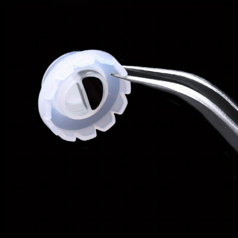 Multicoloured 100Pcs Eyelash Grafting Eyelash Blossom Cup Sun Flowering Glue Cup Tattoo Pigment Ink Cap Container Holder For Permanent Makeup