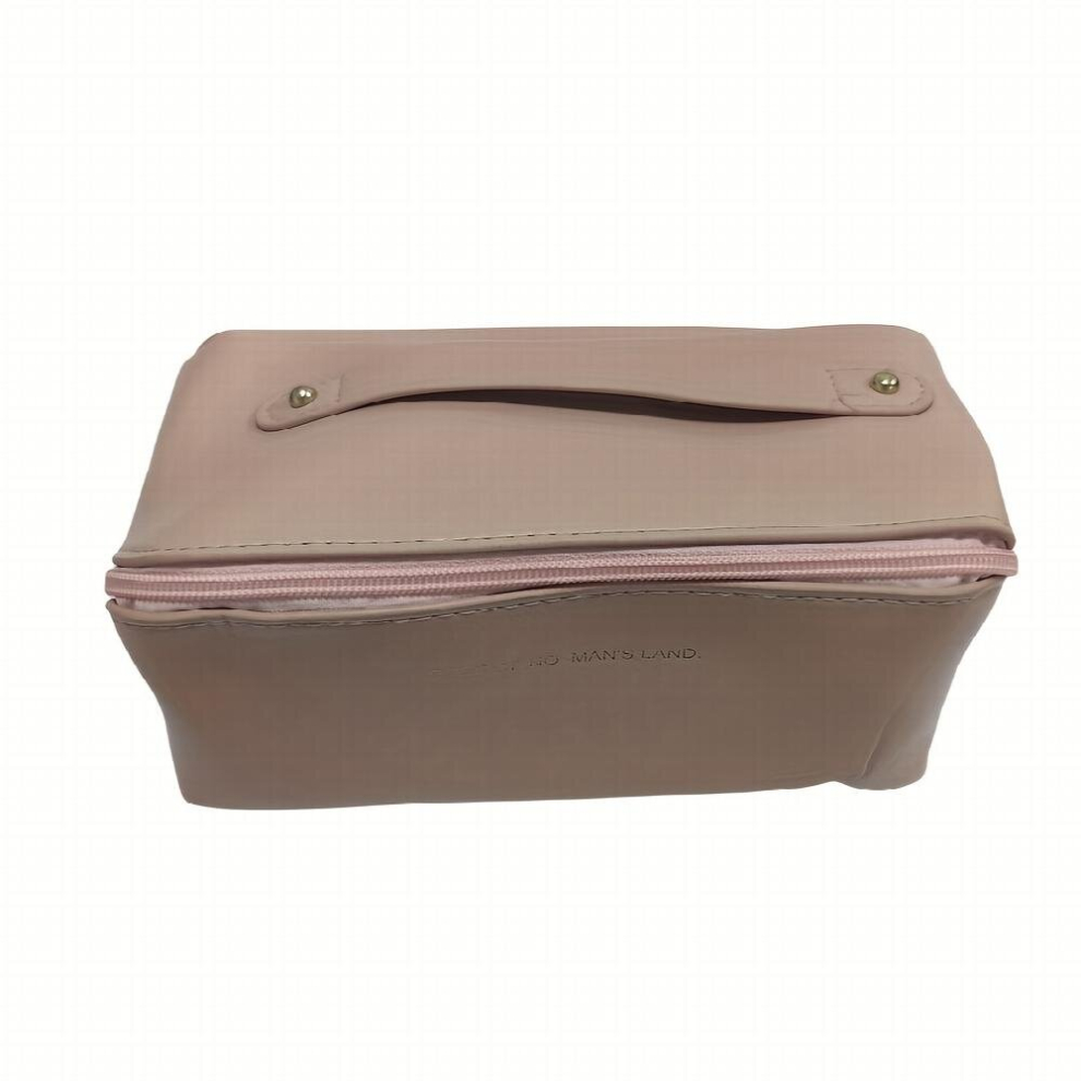 Pink Large Capacity Travel Cosmetic Bag Multifunctional Waterproof Portable Makeup Organizer Bag With Handle Ideal For Travel