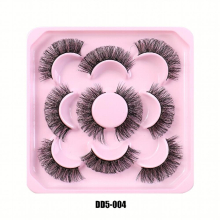 5 Pairs Eyelashes Natural Look D Curl Wispy Lashes Volume Cat Eye Lashes Faux Mink Lashes 3D Fluffy False Eyelashes Fairy Look