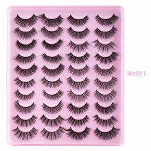 20 Pairs Mixed Style False Eyelashes Fluffy Wispy Natural Look Synthetic Lashes Soft Full Strip Lashes For Daily Party Wear