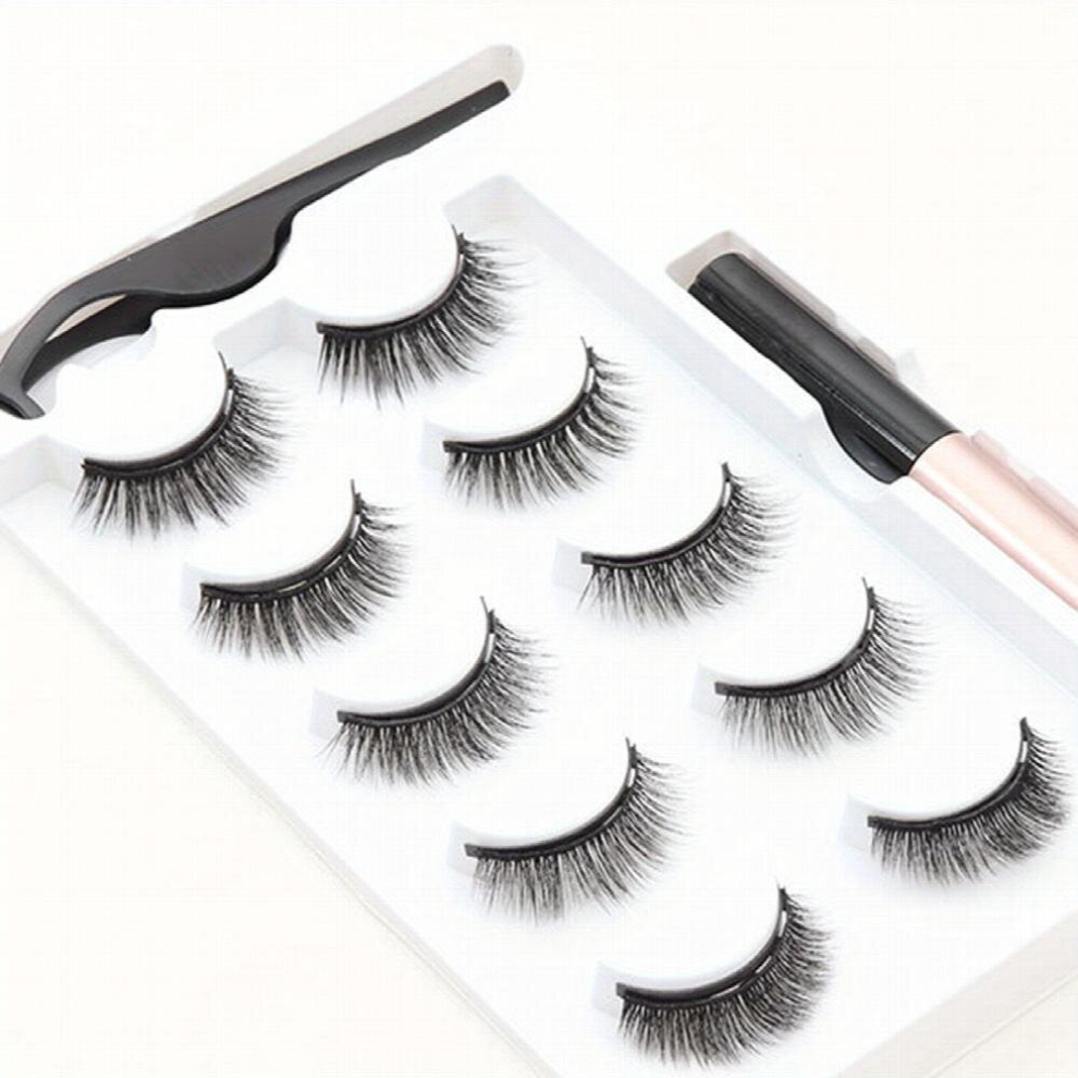 5 Pairs Eyelash Extension Kit Magnetic Eyelashes Glue Eyelashes Natural Look