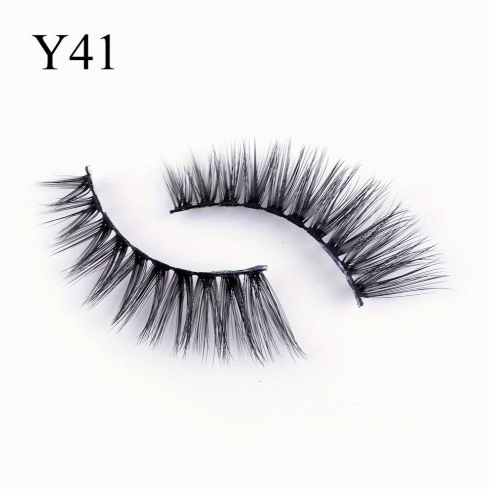 Single Pair Soft Lashes Slender Long Simulated Three dimensional Lashes Thick Curling False Eyelashes